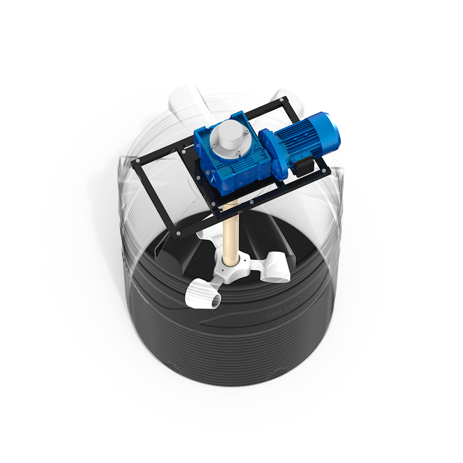 Емкость V 1000 литров с мешалкой для вязких жидкостей фото вид сверху рентген