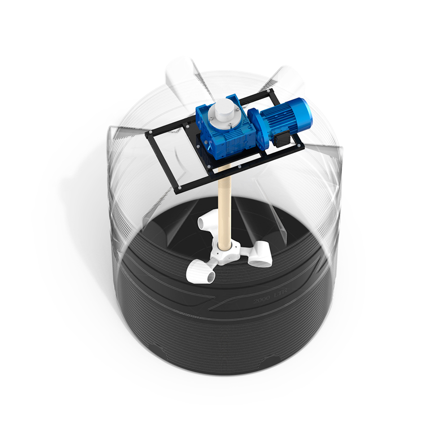 Емкость V 2000 литров с мешалкой для вязких жидкостей фото 2 в рентген