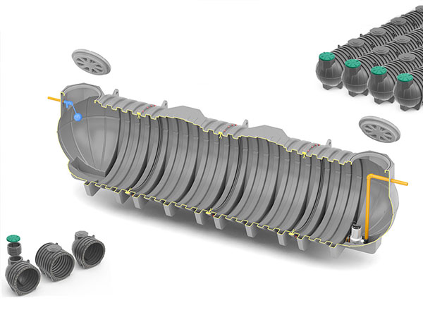 пластиковая горизонтальная емкость