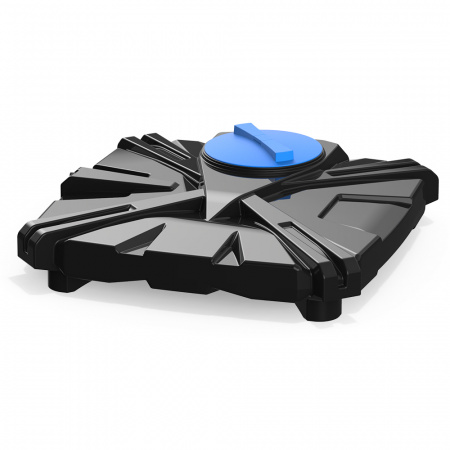 Бак душевой «РОСА» 110 л с синей крышкой - фото 1