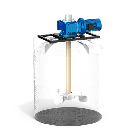 Емкость V 1000 литров с мешалкой для вязких жидкостей фото с габаритами