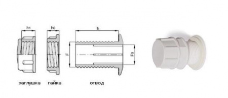 Отводы пластиковые с заглушкой чертеж Отводы пластиковые с заглушкой чертеж