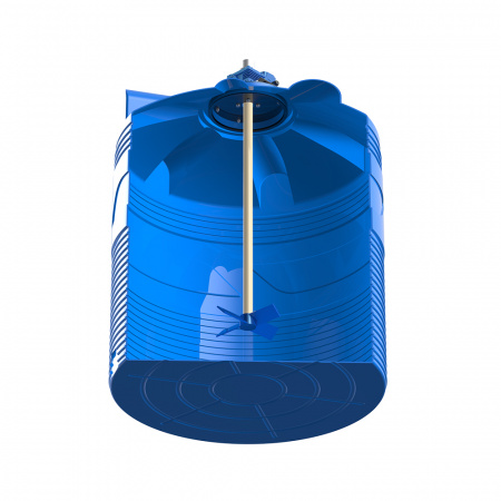 Емкость V 1000 литров с лопастной мешалкой в разрезе фото 3