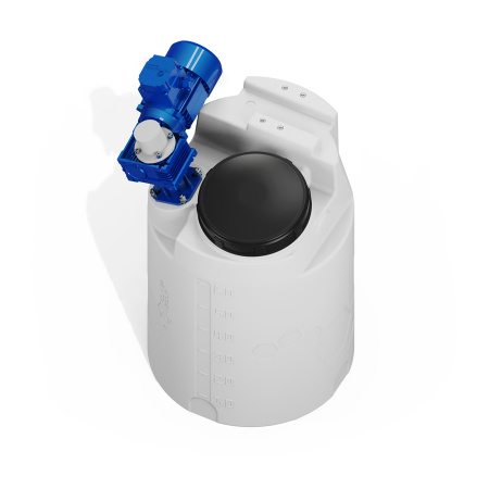 дозировочная ёмкость CDT60 с тихоходной лопастной мешалкой фото сбоку