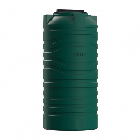 Узкая тонкая емкость N 300 литров вид сбоку цвет зелёный
