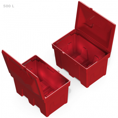 Ящик для соли, реагентов 500 литров - вид сверху два ящика