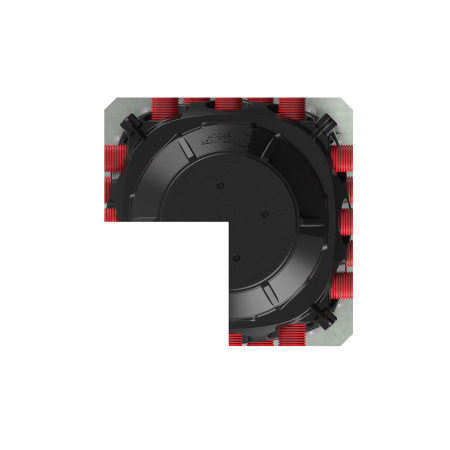 Колодец КН 1000 H1100 с крышкой D560 мм фото с анкерением вид сверху