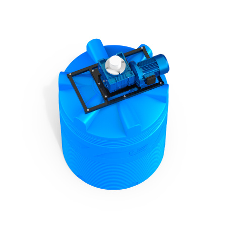 Емкость V 1000 литров с мешалкой для вязких жидкостей фото вид сверху