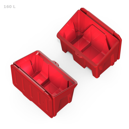 Ящик для соли, реагентов 160 литров - вид два сверху