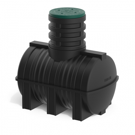 Подземная емкость D 1000 литров с зеленой крышкой фото 1