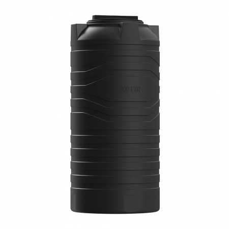 Узкая тонкая емкость N 300 литров вид сбоку цвет чёрный