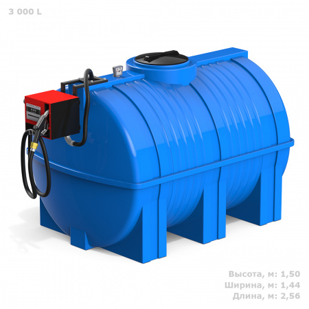 Мини АЗС G 3000 с колонкой PIUSI фото с габаритами