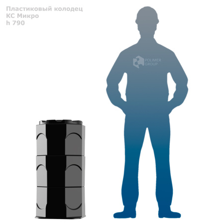 Колодец КС Микро H790 - фото рядом с человеком