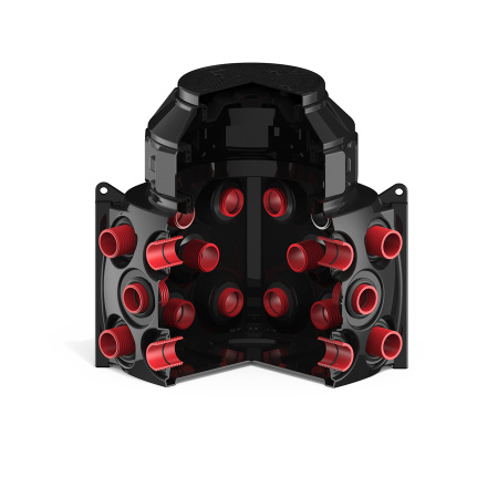 Колодец КН 1000 H1100 с крышкой D560 мм фото разрез с трубами