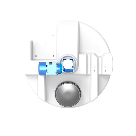 Емкость CDT 500 литров с лопастной мешалкой вид сверху