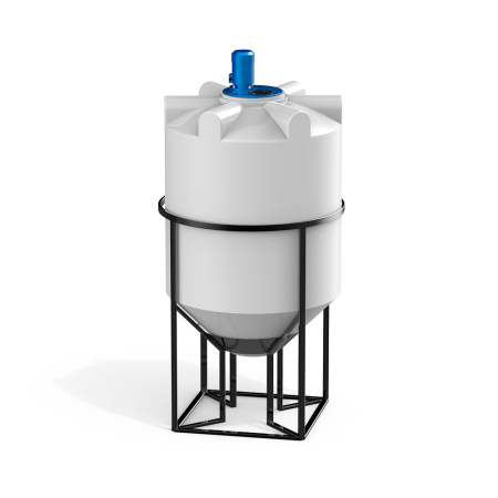 Емкость K 1000 литров с турбинной мешалкой Микс DSL фото с габаритами