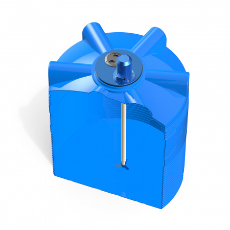 Емкость V 1000 литров с пропеллерной мешалкой в разрезе фото 1 Емкость V 1000 литров с пропеллерной мешалкой в разрезе фото 1