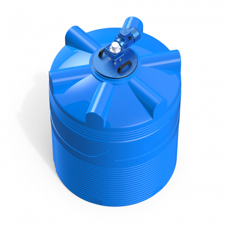 Емкость V 1000 литров с лопастной мешалкой в разрезе фото 5