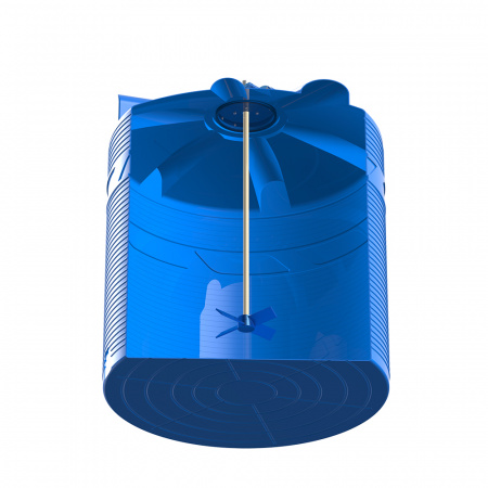 Емкость V 5000 литров с лопастной мешалкой в разрезе фото 3