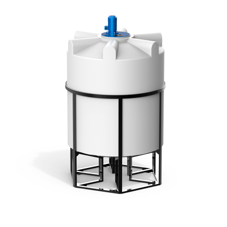 Емкость K 3000 литров с турбинной мешалкой Микс DSL фото с габаритами