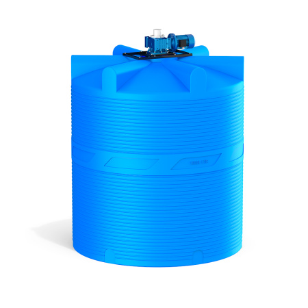 Емкость V 10000 литров с мешалкой для вязких жидкостей фото спереди 01