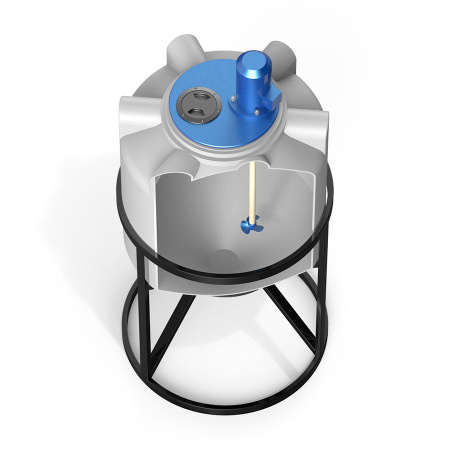 Емкость K 200 литров с пропеллерной мешалкой в разрез фото 2