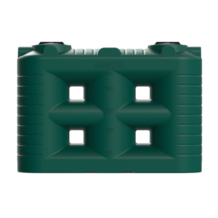 Бак SN 3000 литров зелёный цвет вид спереди