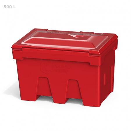 Ящик для соли, реагентов 500 литров - вид сзади закрытая крышка