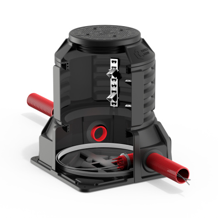 Колодец оперативного доступа КОД 2 H1100 с крышкой D 560 мм с подготовкой к установке кабельных стоек AK11010103 фото 3