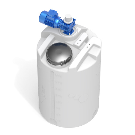 Емкость CDT 200 литров с лопастной мешалкой с габаритами 