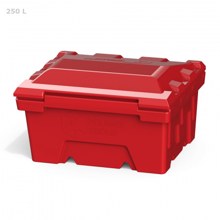 Ящик для соли, реагентов 250 литров - вид сзади крышка закрыта