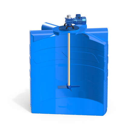 Емкость V 2000 литров с лопастной мешалкой фото 1