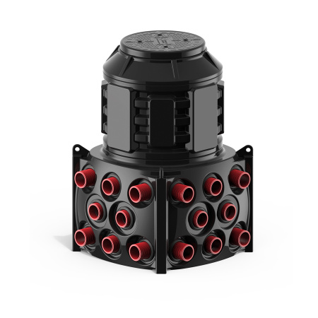 Колодец КН 1000 H1400 с крышкой D 560 мм фото трубы