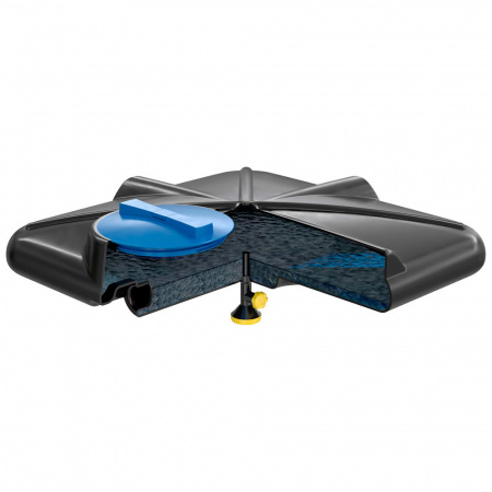 Бак душевой «РОСА» 160 литров фото в разрезе