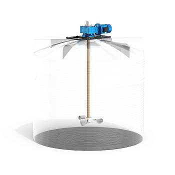 Емкость V 8000 с мешалкой для вязких жидкостей до 1000 мПа*с