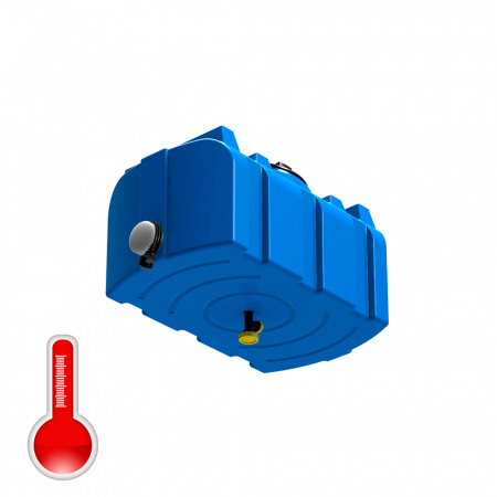душевой бак R 100 литров с подогревом синий - фото 1