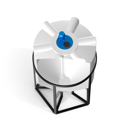 Емкость K 2000 литров с турбинной мешалкой Микс DSL фото сверху в разрез