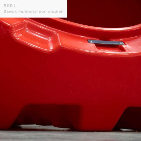 Ящик для песка с замком 500 литров PREMIUM с открытой крышкой вид близко открытый живое фото