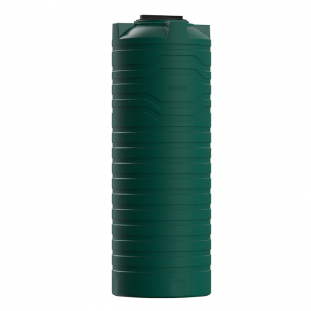 Узкая тонкая емкость N 600 литров вид сбоку цвет зелёный