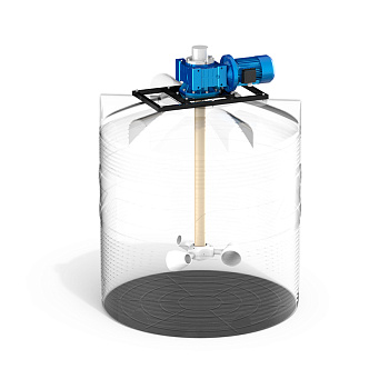 Емкость V 2000 с мешалкой для вязких жидкостей до 1000 мПа*с