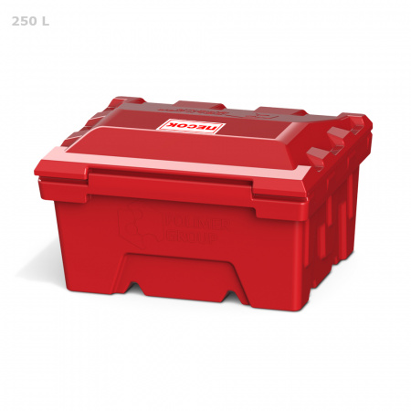 Ящик для песка 250 л с дозатором вид сзади