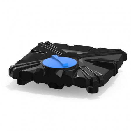 Бак душевой «РОСА» 110 л с синей крышкой - фото 1