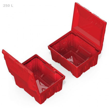 Ящик для соли, реагентов 250 литров - вид два сверху