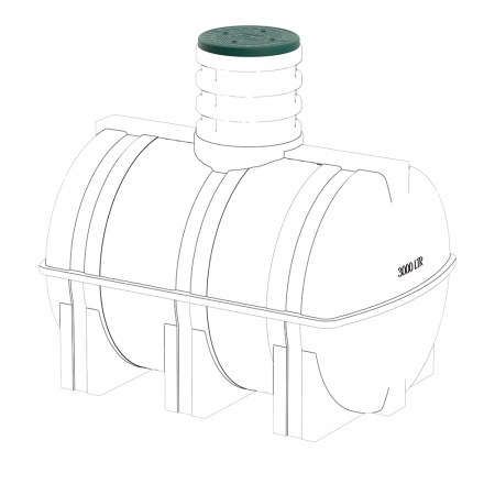 Люк (крышка) для подземных емкостей серии D цвет зеленый фото 1 