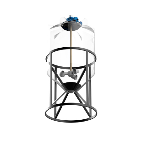 Емкость K 500 литров с мешалкой для вязких жидкостей фото в разрез 2