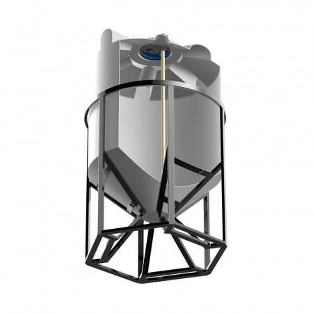 Емкость K 2000 литров с пропеллерной мешалкой в разрезе фото 3