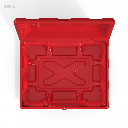 Ящик для соли, реагентов 250 литров - вид сверху