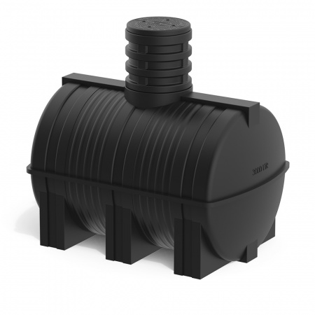 Подземная емкость DT 3000 литров с черной крышкой