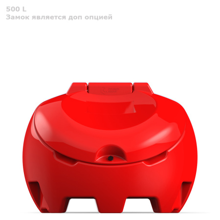 Ящик для соли, реагентов 500 литров PREMIUM с открытой крышкой вид сверху 02 с замком