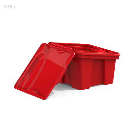 Ящик для песка 220 литров открытый - вид сзади